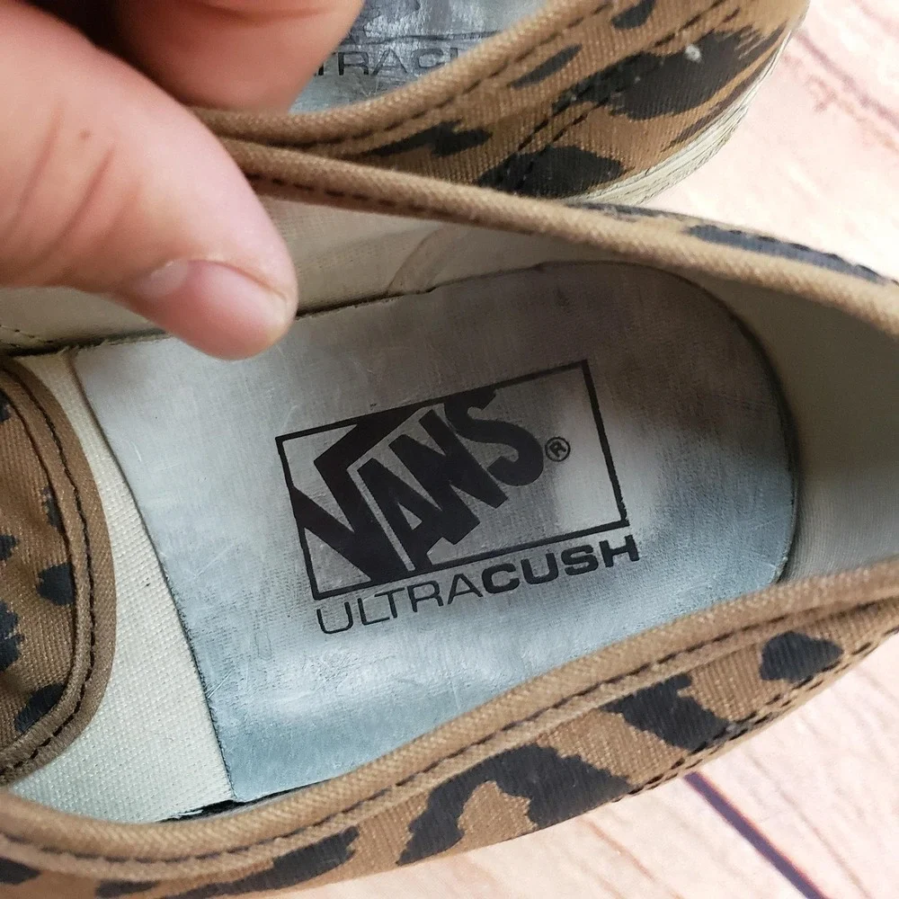 Vans Shoes Mens Size 9 Leopard Print UltraCush 44 Lace Up Canvas Skate Sneakers - Picture 4 of 10